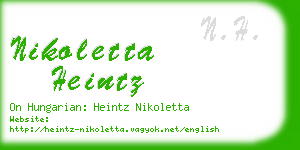 nikoletta heintz business card
